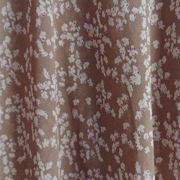 Tan Cardigan Style Poncho/Cover Up with White Fringe - Picture 5 of 7